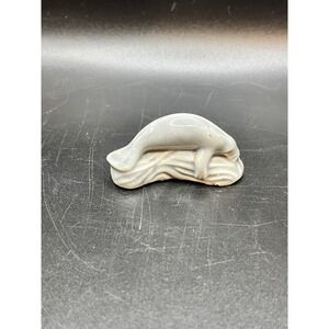 Vtg Wade Whimsies Manatee Figurine Trinket Sea Cow Miniature Wave England